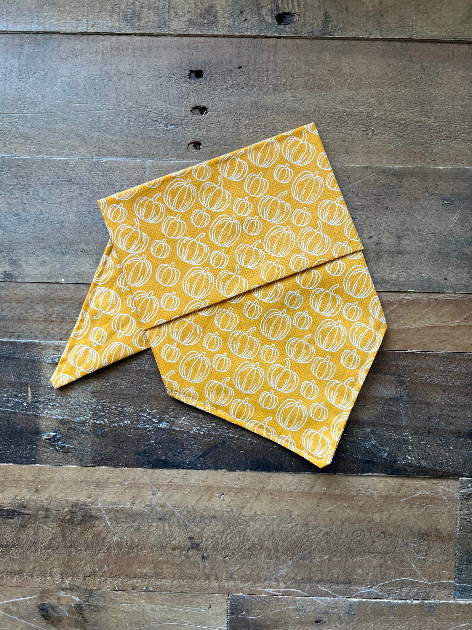 Fall Pumpkins Dog Bandana - Yellow