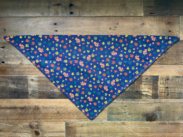 Fall Leaves and Squirrels Dog Bandana
