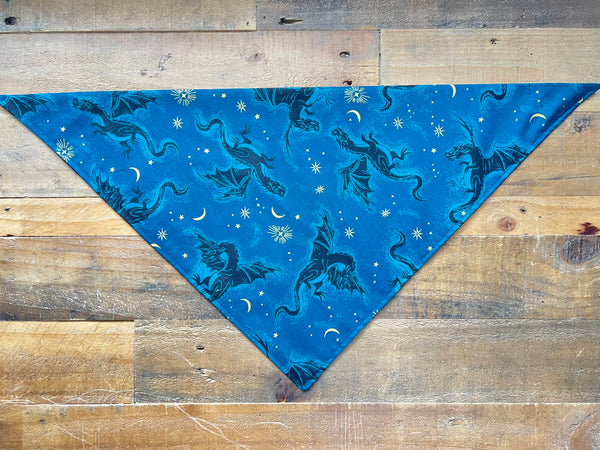 Fire Glow Dragons Dog Bandana - Midnight