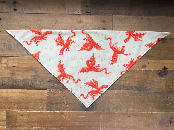 Fire Glow Dragons Dog Bandana - Fire