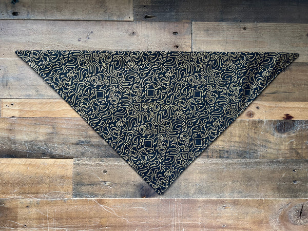 Fire Glow Metallic Dragons Dog Bandana