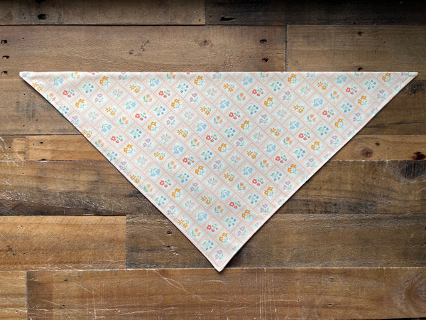 Flower Stamps Dog Bandana