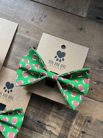 Footballs Pet Bow Tie