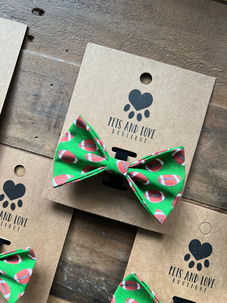 Footballs Pet Bow Tie