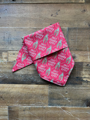 Christmas Free Sloppy Kisses Dog Bandana