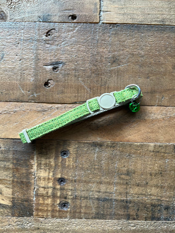 Organic Hemp Breakaway Cat Collar - Green