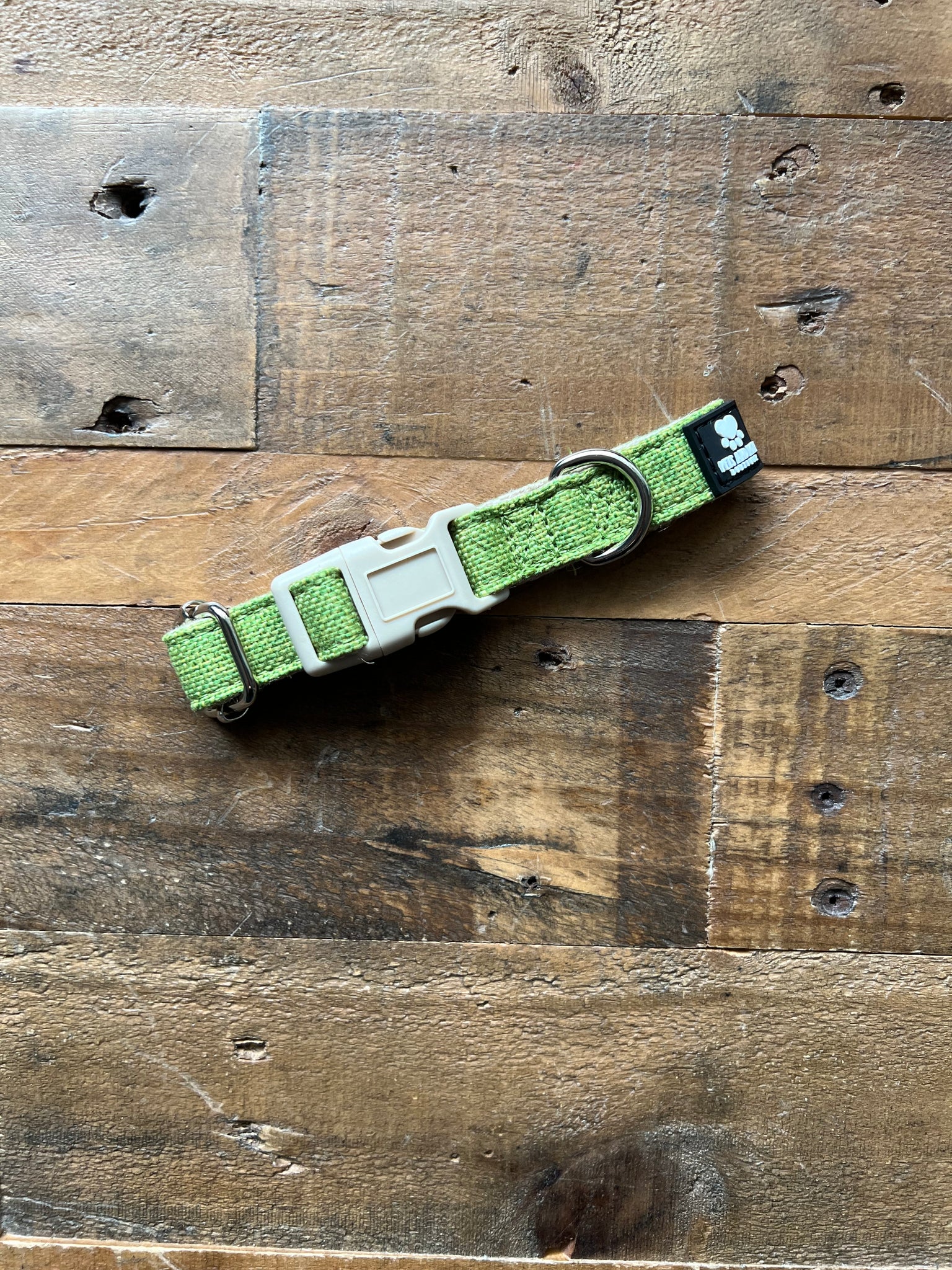Organic Hemp Dog Collar - Green