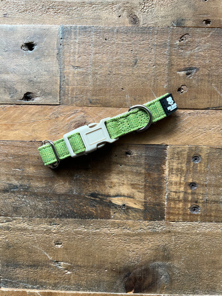 Organic Hemp Dog Collar - Green
