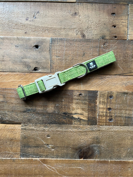 Organic Hemp Dog Collar - Green