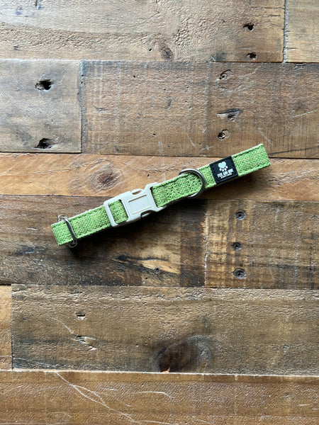 Organic Hemp Dog Collar - Green