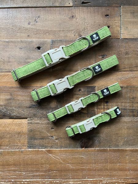 Organic Hemp Dog Collar - Green