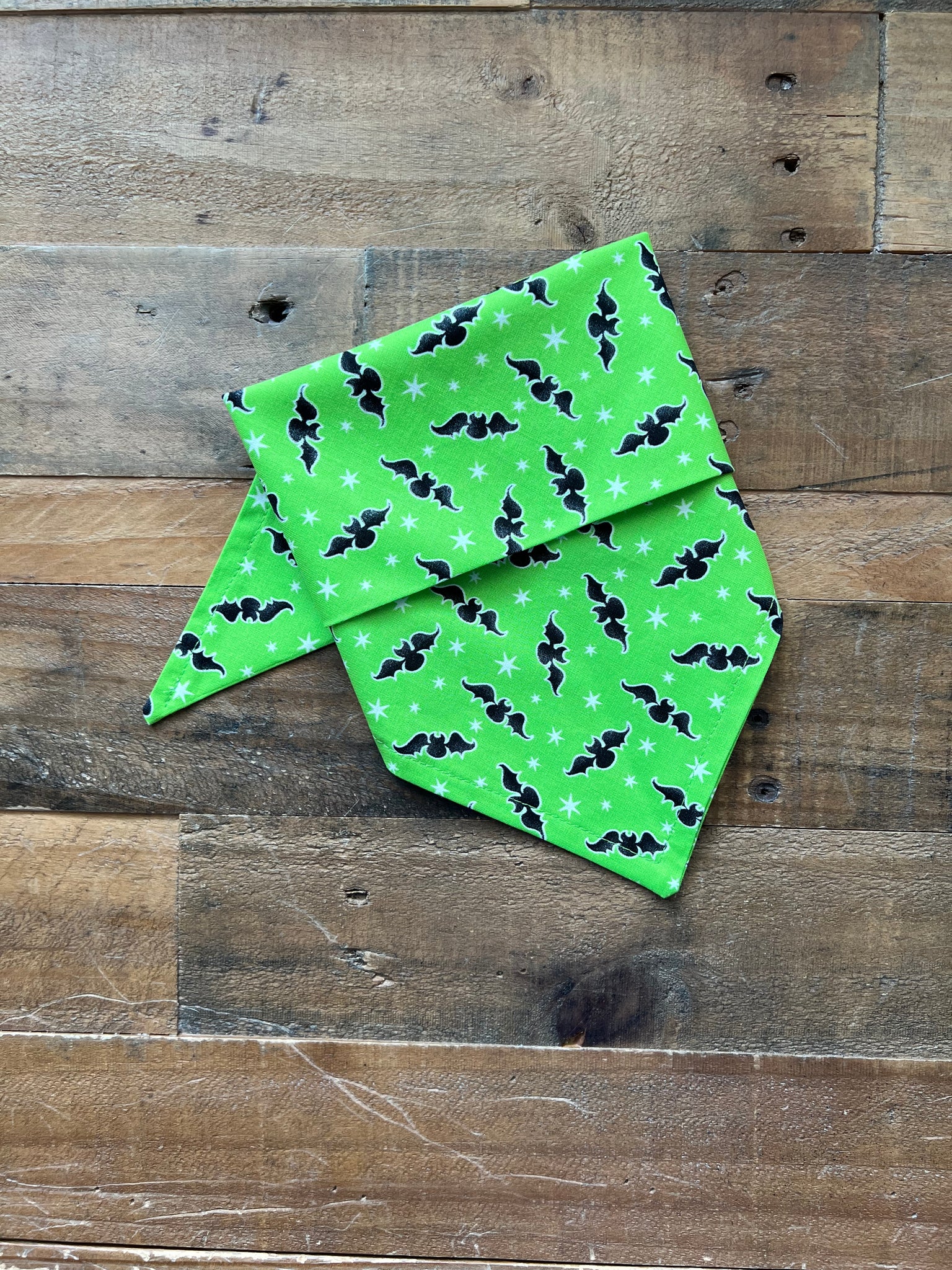 Halloween Bats Dog Bandana - Green