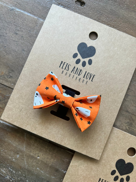 Halloween Ghosts Pet Bow Tie