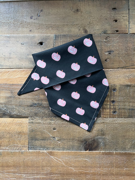 Halloween Pink Pumpkins Dog Bandana