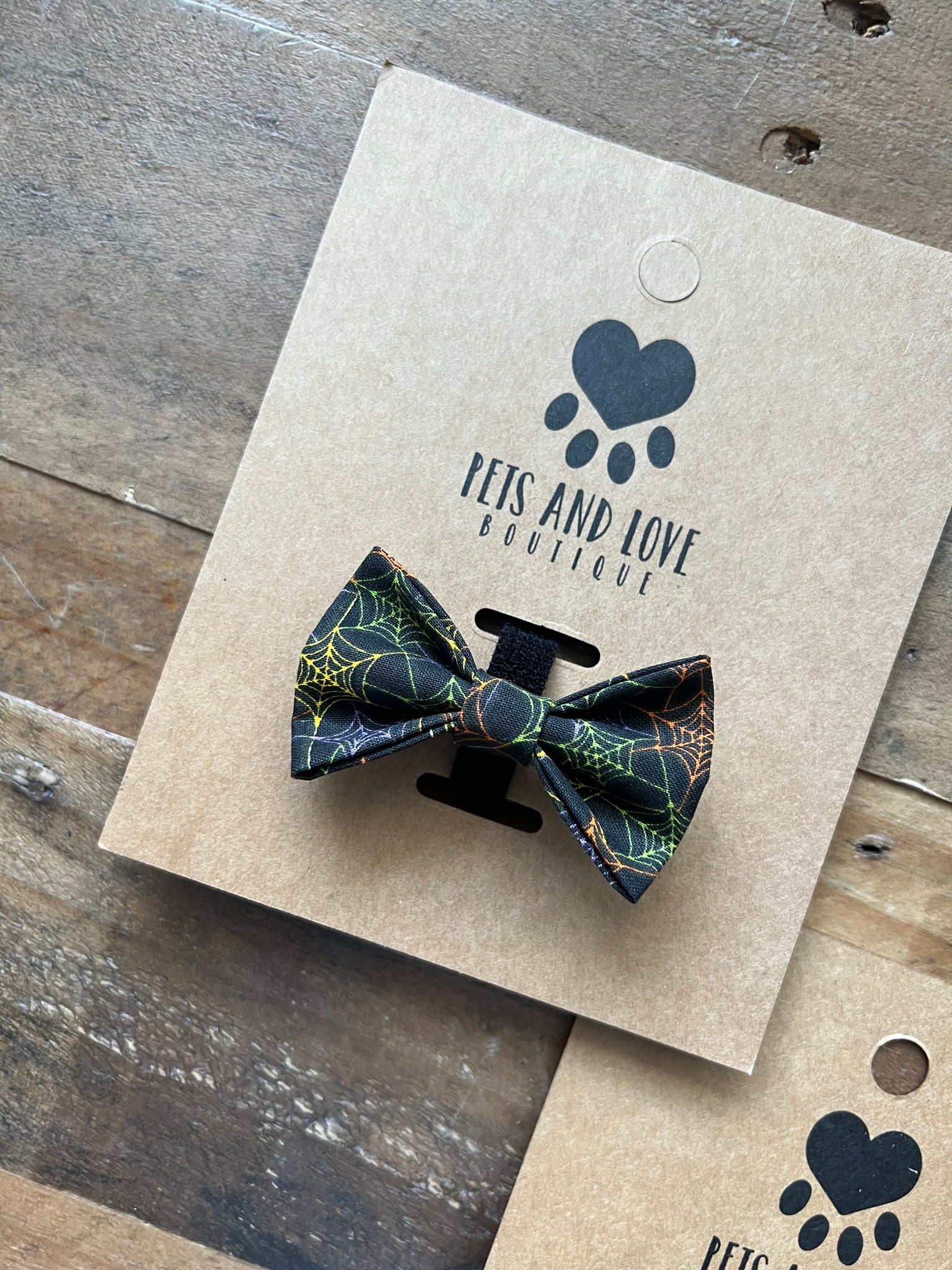 Halloween Spider Webs Dog Bow Tie