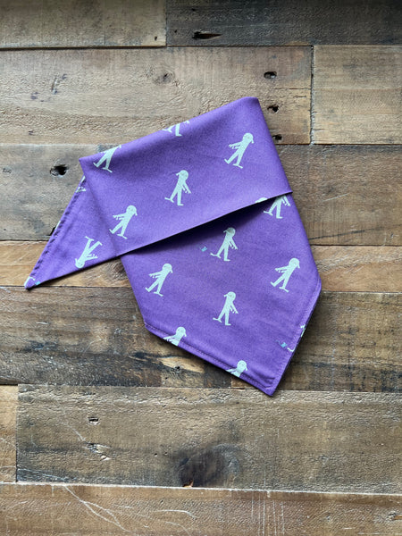 Mummies Pattern on a Purple Background Dog Bandana
