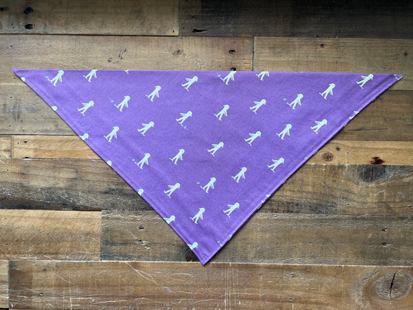 Mummies Pattern on a Purple Background Dog Bandana