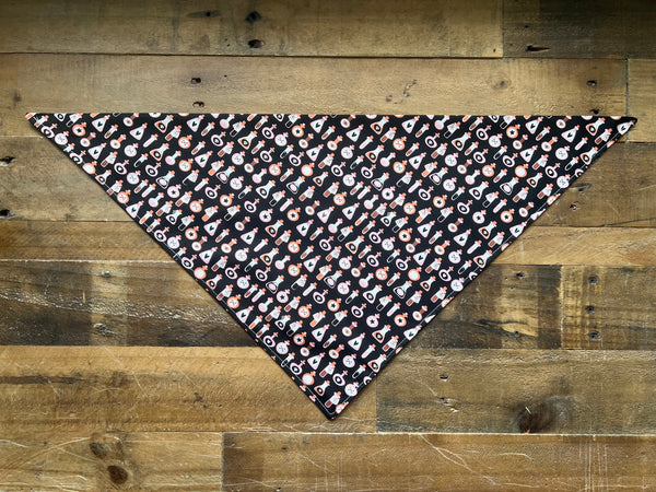 Halloween Potions Dog Bandana - Black