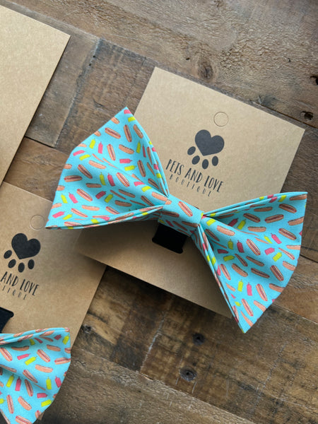 Hot Dogs Dog Bow Tie