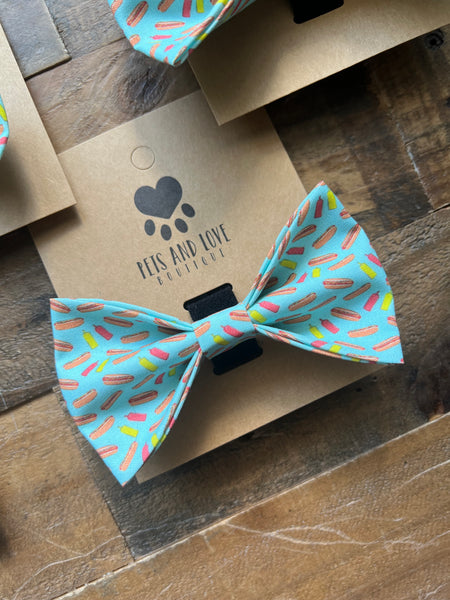 Hot Dogs Dog Bow Tie