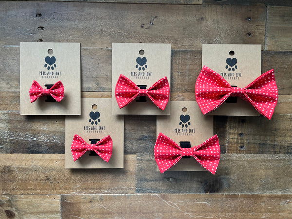 Valentines LOVE Dog Pet Bow Tie