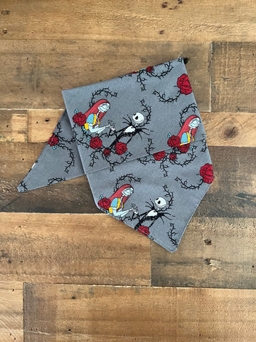 Halloween - Jack and Sally Roses  Dog Bandana