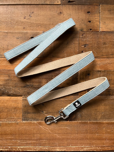 Organic Hemp Dog Leash - Light Blue