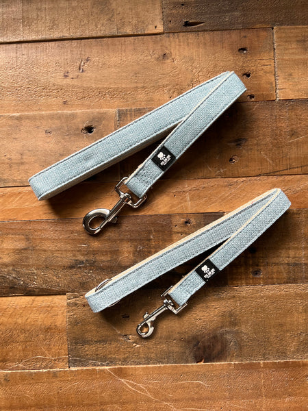 Organic Hemp Dog Leash - Light Blue