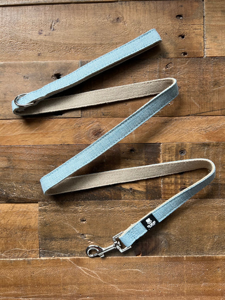 Organic Hemp Dog Leash - Light Blue