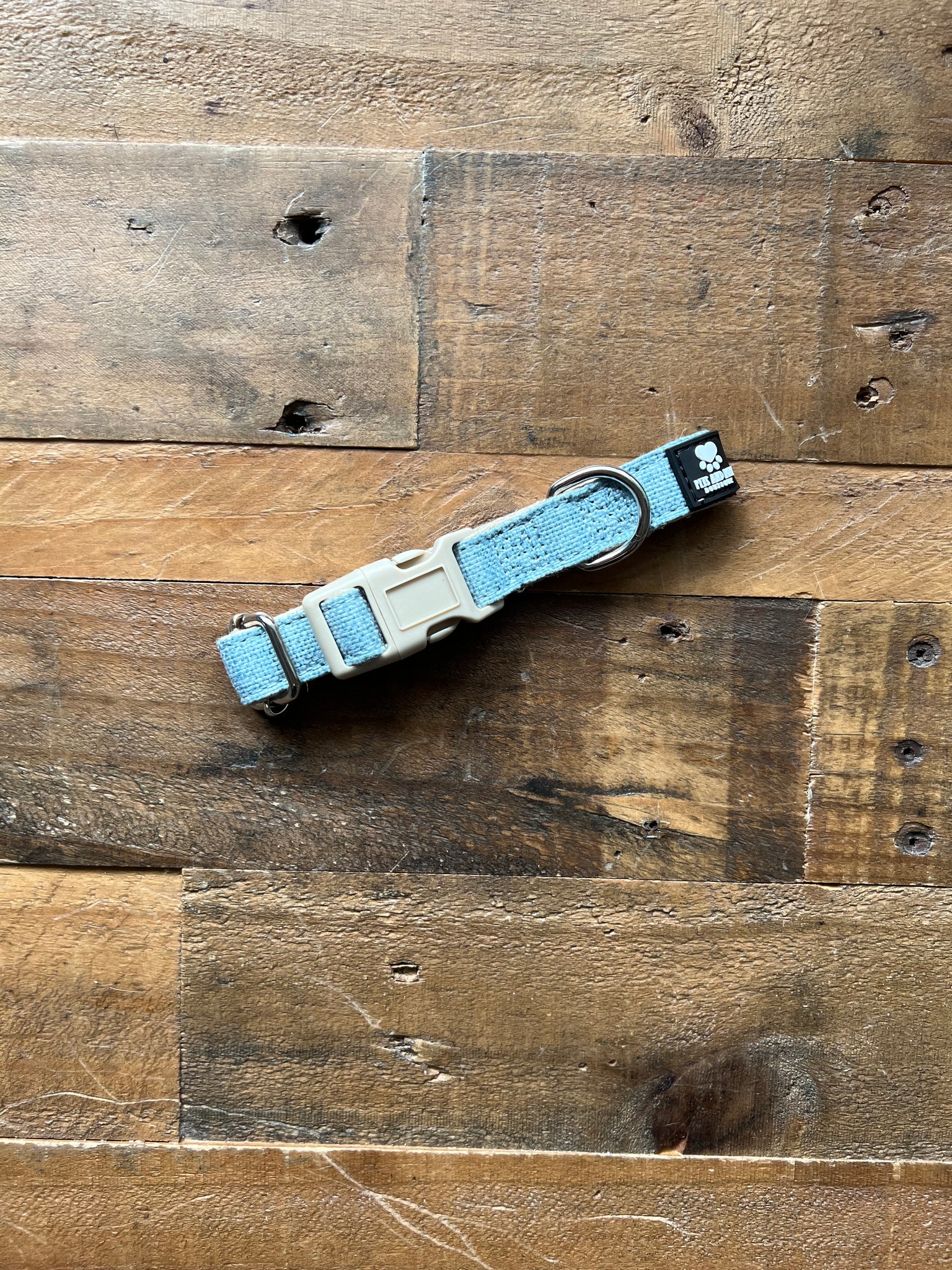 Organic Hemp Dog Collar - Light Blue