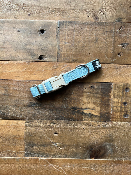 Organic Hemp Dog Collar - Light Blue