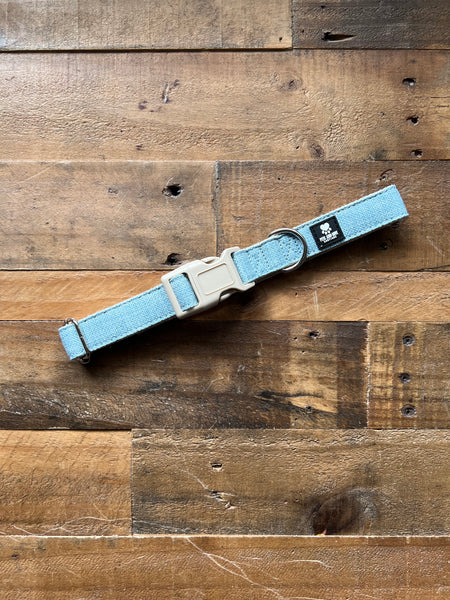 Organic Hemp Dog Collar - Light Blue