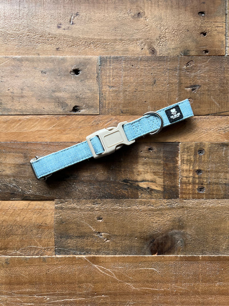 Organic Hemp Dog Collar - Light Blue