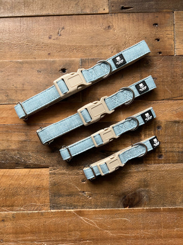 Organic Hemp Dog Collar - Light Blue