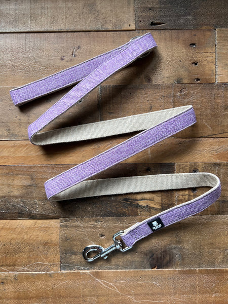 Organic Hemp Dog Leash - Lilac