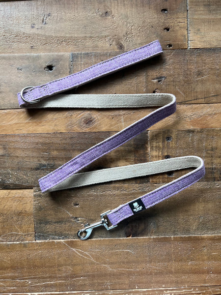 Organic Hemp Dog Leash - Lilac