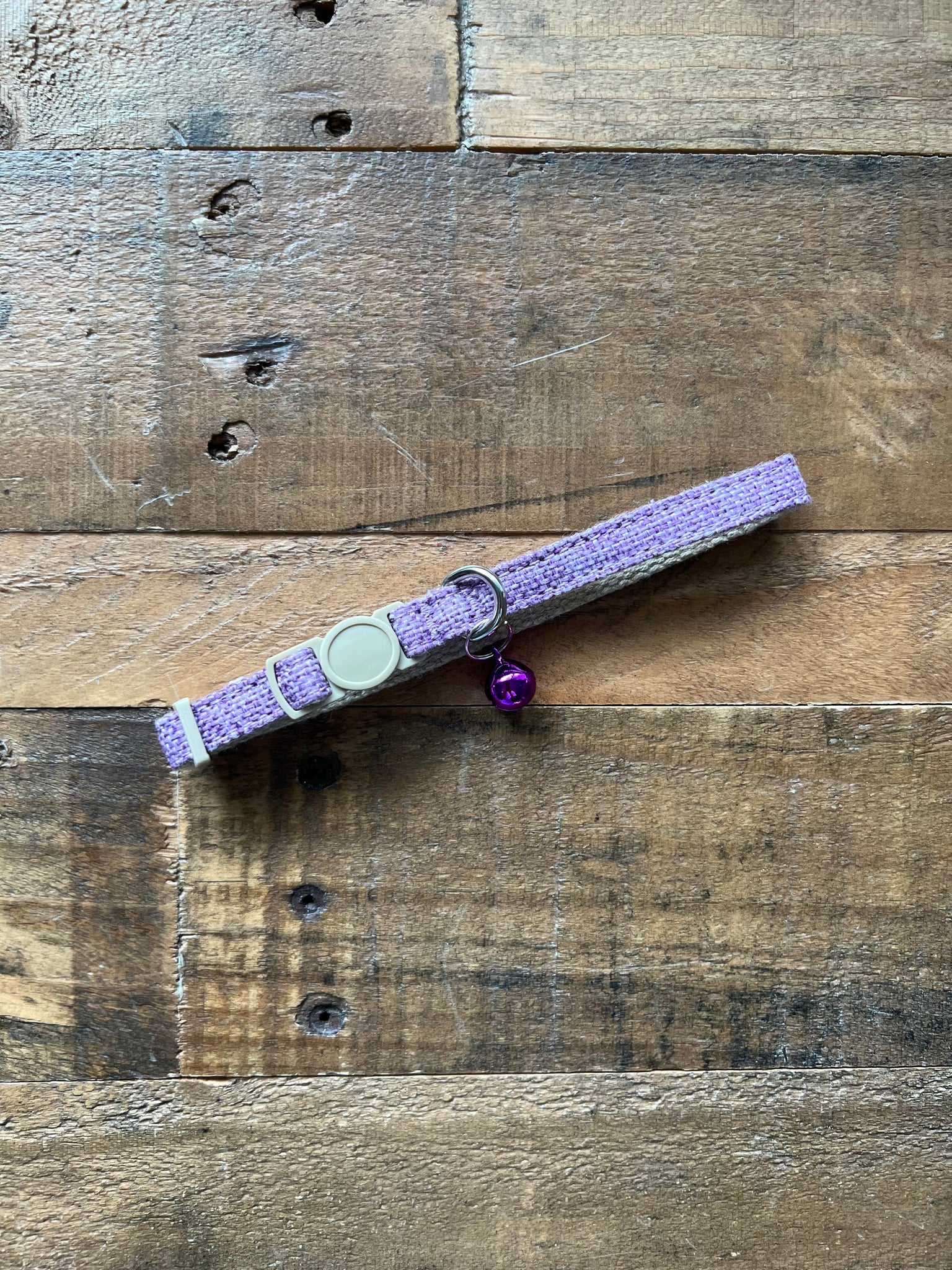 Organic Hemp Breakaway Cat Collar - Lilac