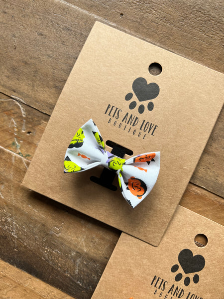 Halloween Mini Monsters Dog Bow Tie