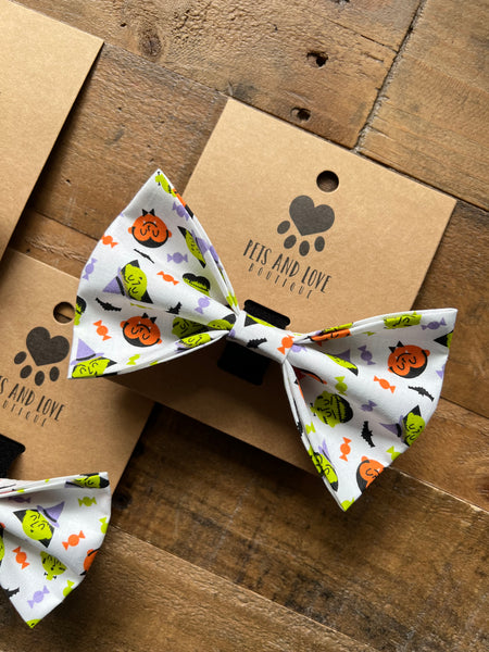 Halloween Mini Monsters Dog Bow Tie