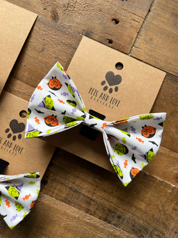 Halloween Mini Monsters Dog Bow Tie