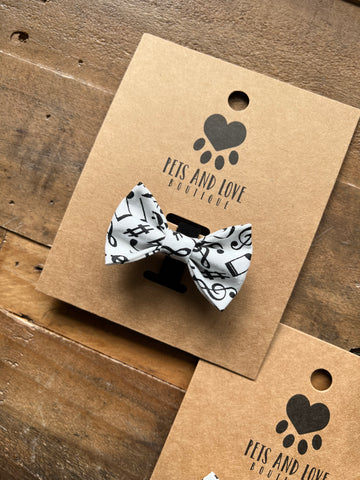 Music Notes Pet Bow Tie