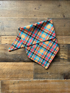 Fall Orange Plaid Dog Bandana