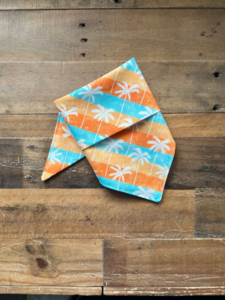 Palm Trees Dog Bandana - Orange