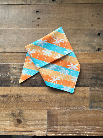 Palm Trees Dog Bandana - Orange