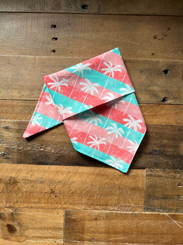 Palm Trees Dog Bandana - Pink