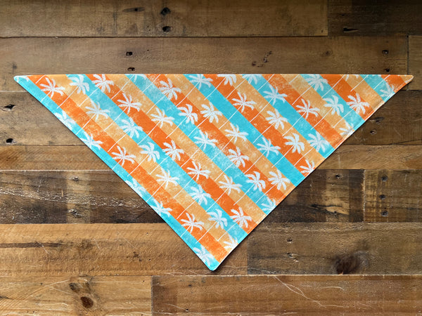 Palm Trees Dog Bandana - Orange