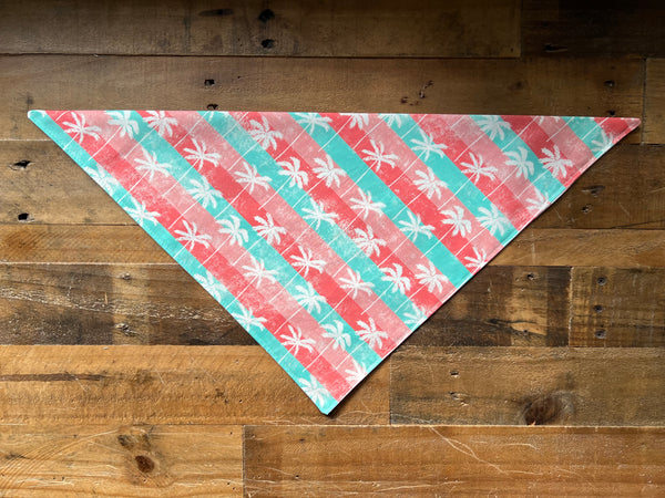 Palm Trees Dog Bandana - Pink