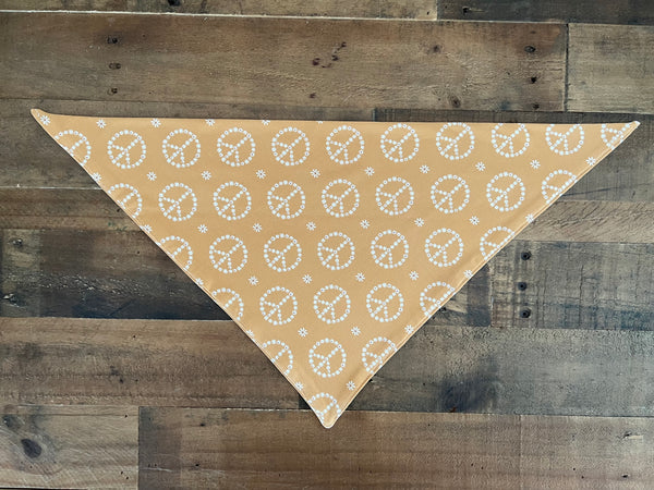 Peace Daisy Flowers Dog Bandana