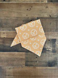 Peace Daisy Flowers Dog Bandana