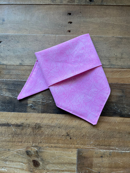 Pink Hearts Dog Bandana